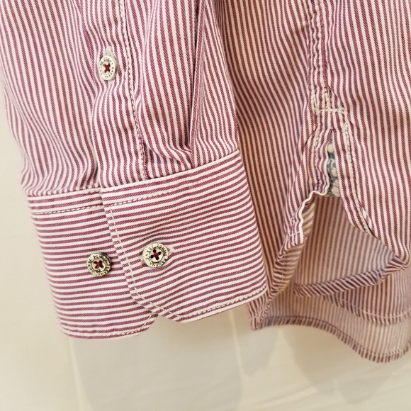 Tommy Bahama Jeans Red Long Sleeve Button Shirt XL - Picture 9 of 16